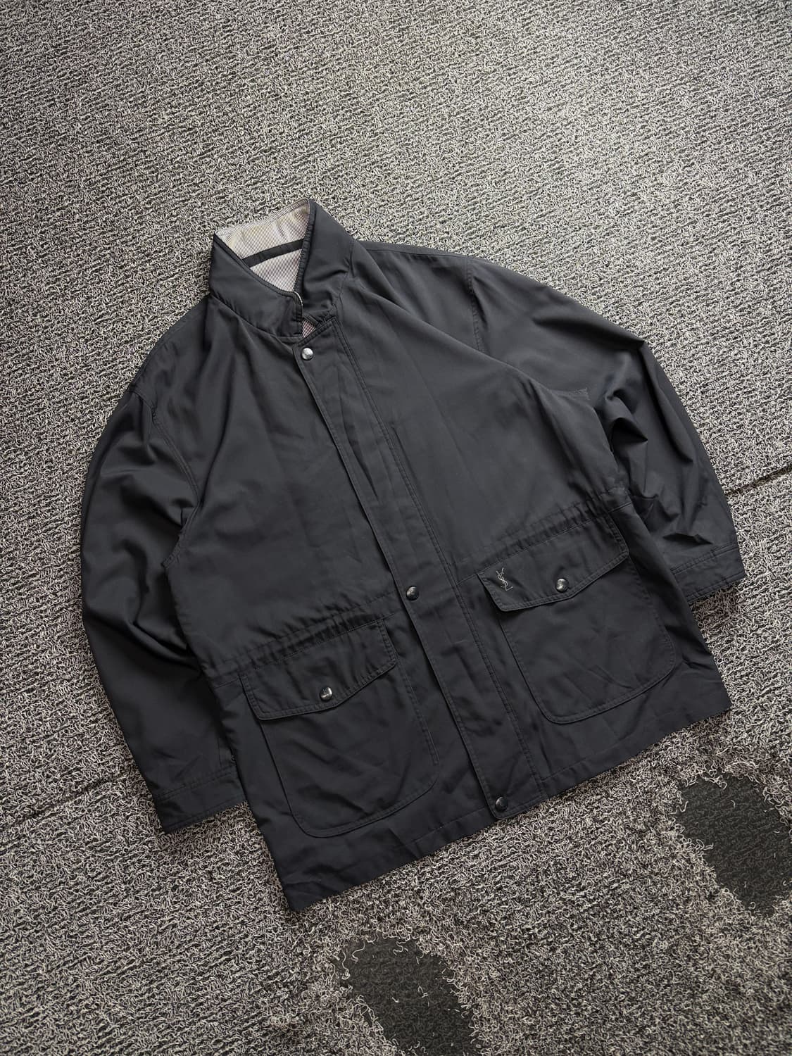 90s YSL 입생로랑 아카이브 폴리쉘 블루종 자켓 3562 상품이미지1