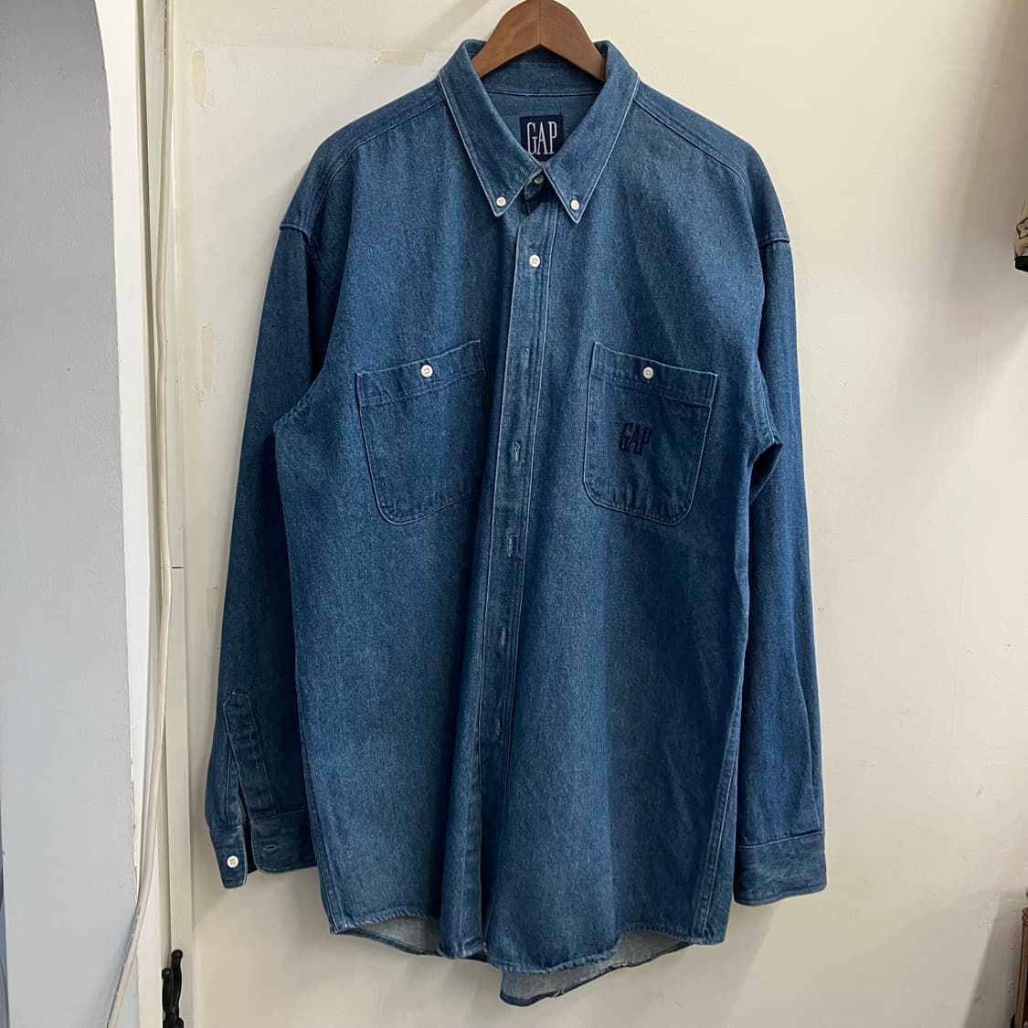 N145 BigSize 90s 올드갭 데님 청셔츠 상품이미지2