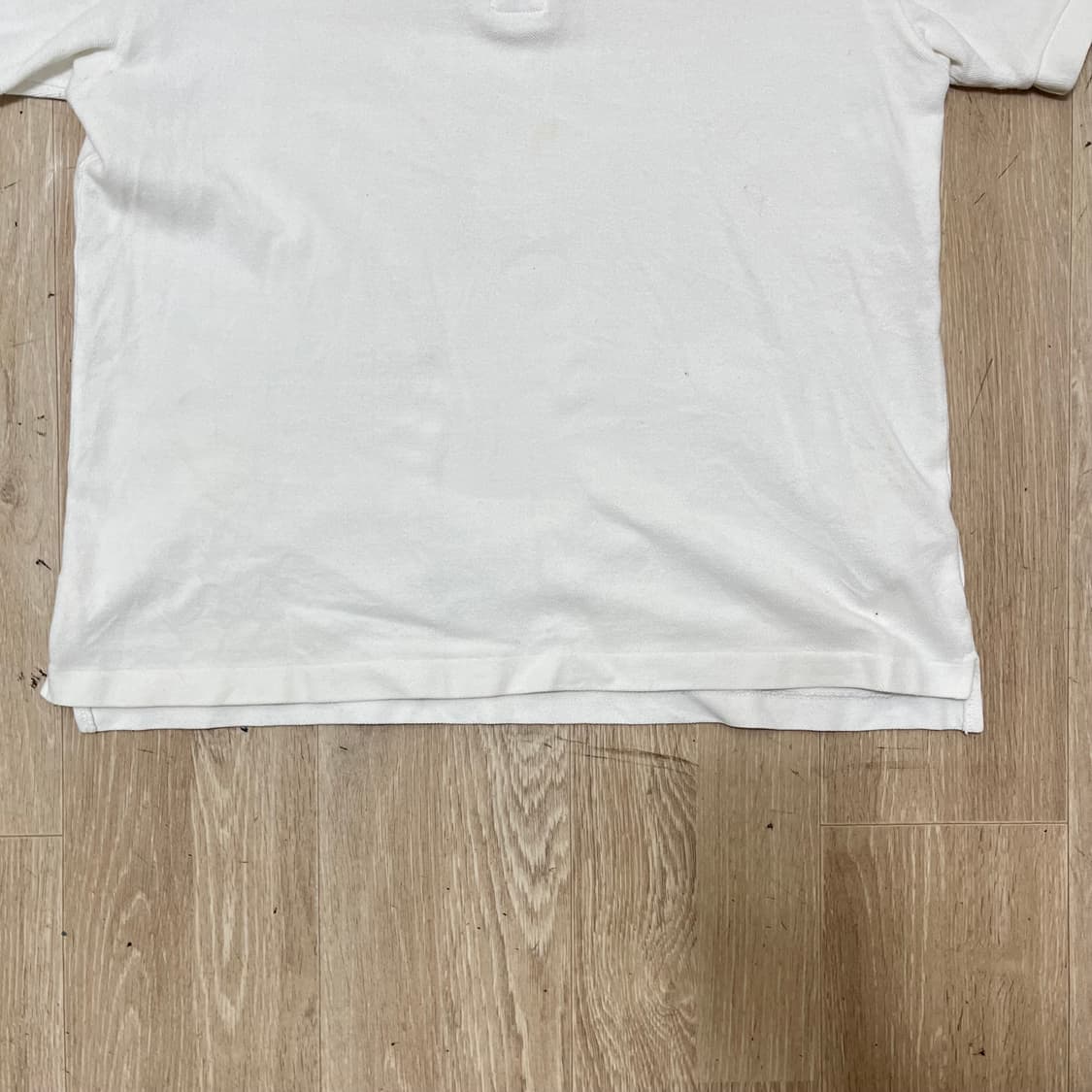 꼼데가르송 레드 하트 와펜 로고 카라 화이트 L(100) 상품이미지5