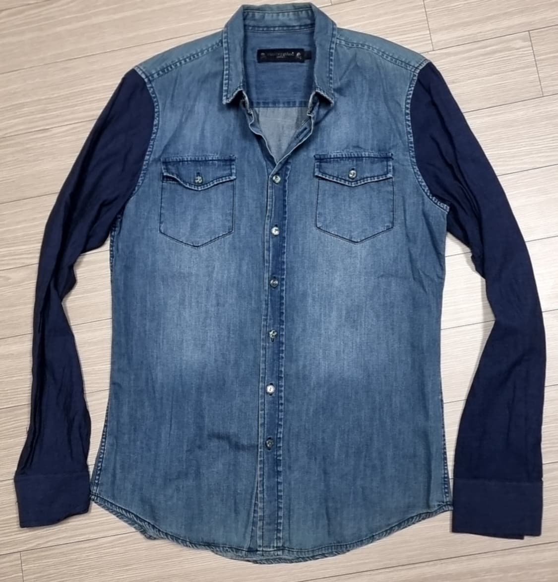 마스터마인드 제펜 데님 배색 셔츠 남방 긴팔(95) 상품이미지1