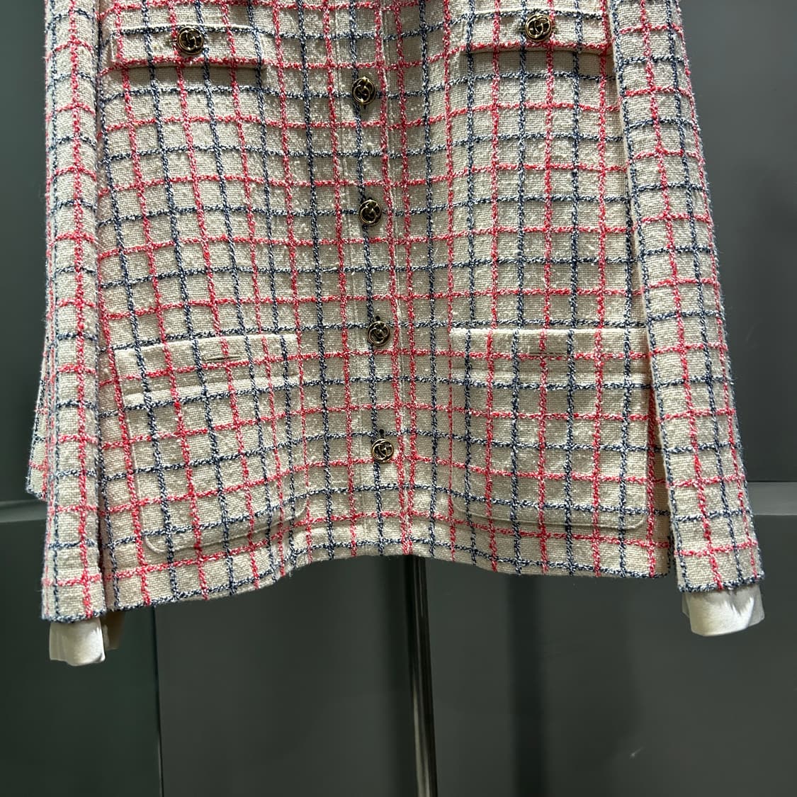 구찌 체크 트위드 투피스 상품이미지4