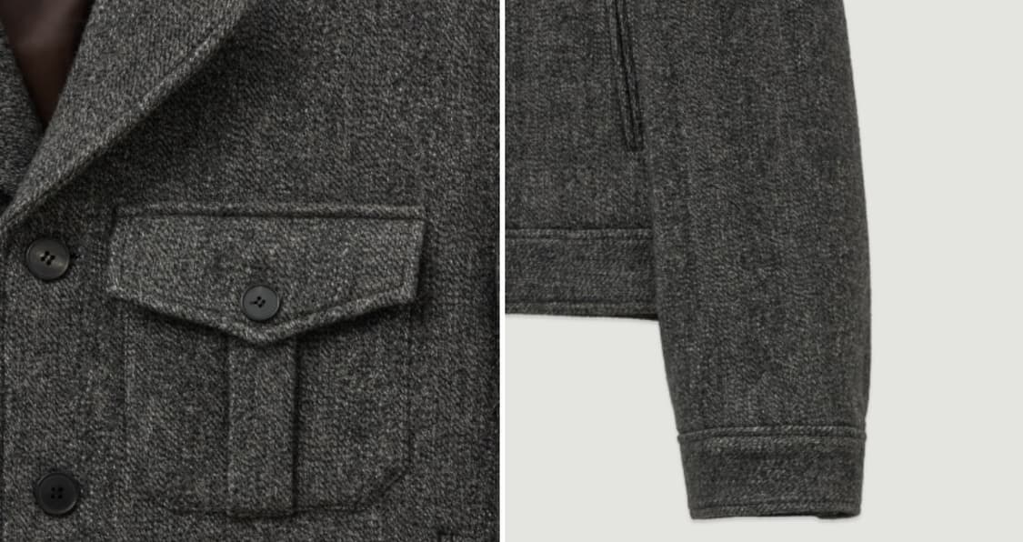 엘무드 조이건 울 트러커자켓 (44) 상품이미지5