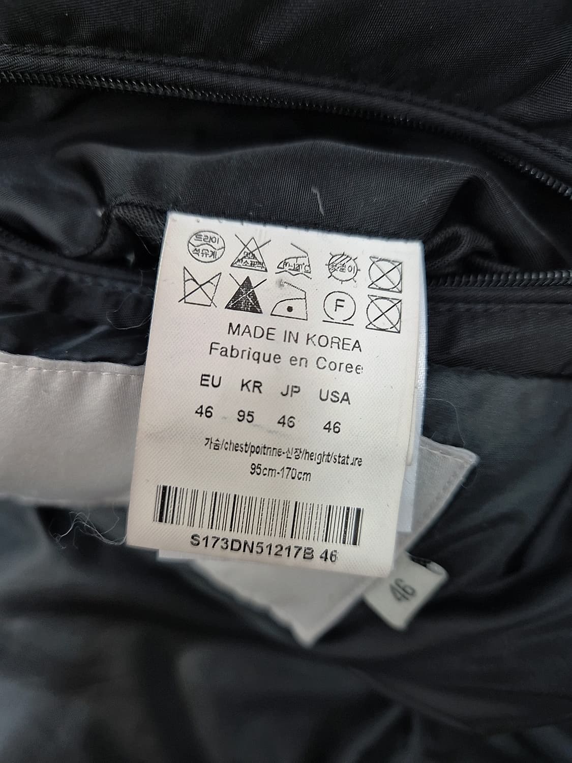 [M]<솔리드옴므>블랙 폭스퍼 점퍼 상품이미지2