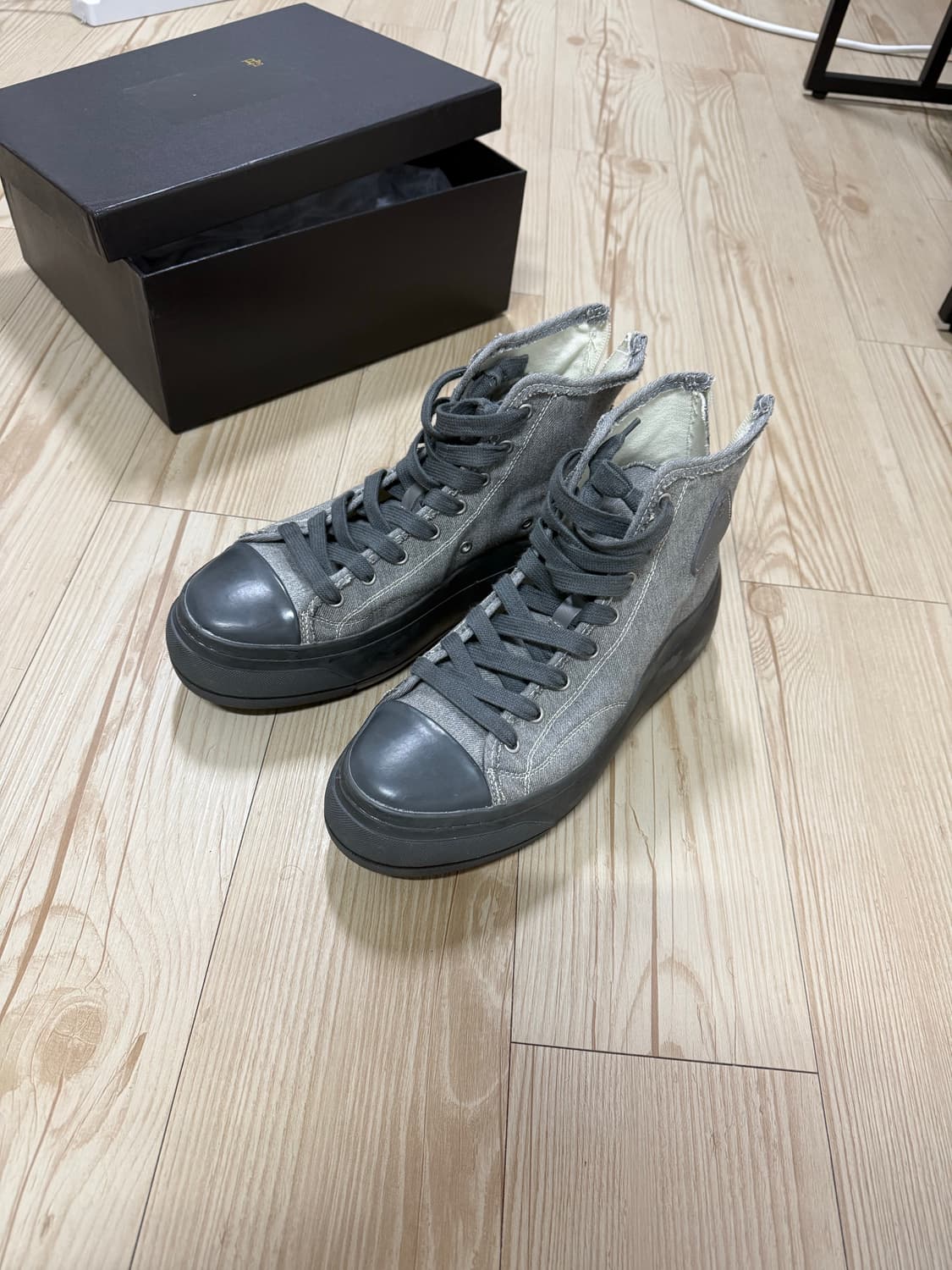 r13 그레이 데님 하이탑 스니커즈 상품이미지3