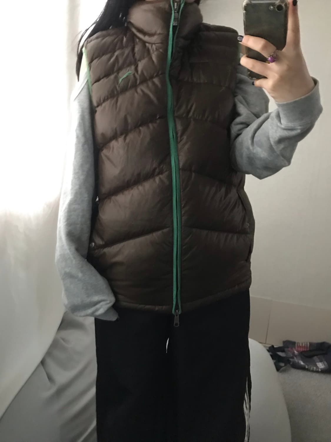 퓨마 브라운 패딩 조끼 상품이미지7