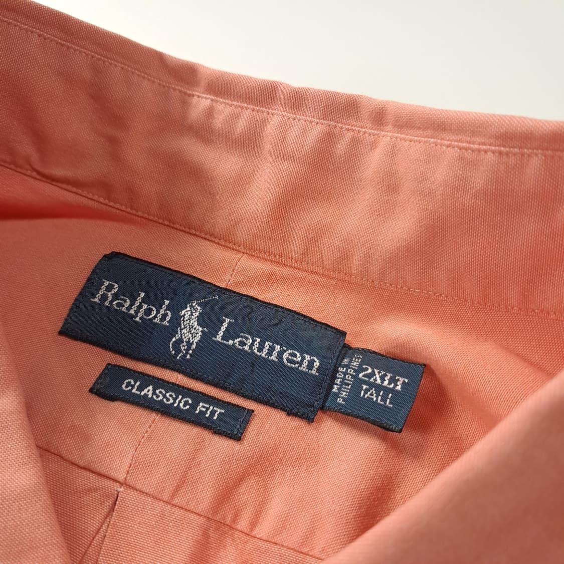 CK313 2XLT 폴로 00s 멀티포니 오렌지피치 반팔 셔츠 남방 상품이미지3