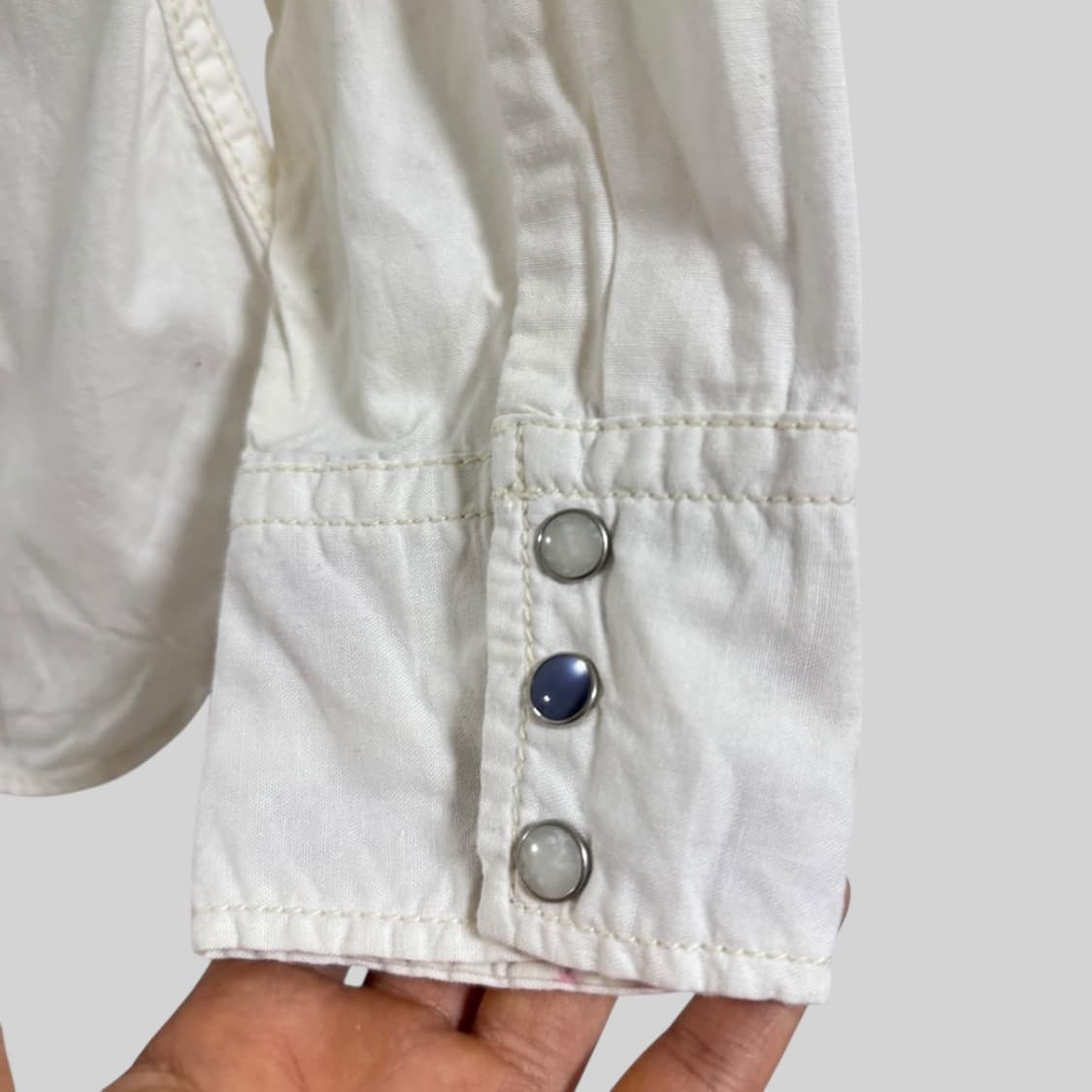 00s 리바이스 펄 스냅 플라워 패턴 웨스턴 셔츠 M 상품이미지5