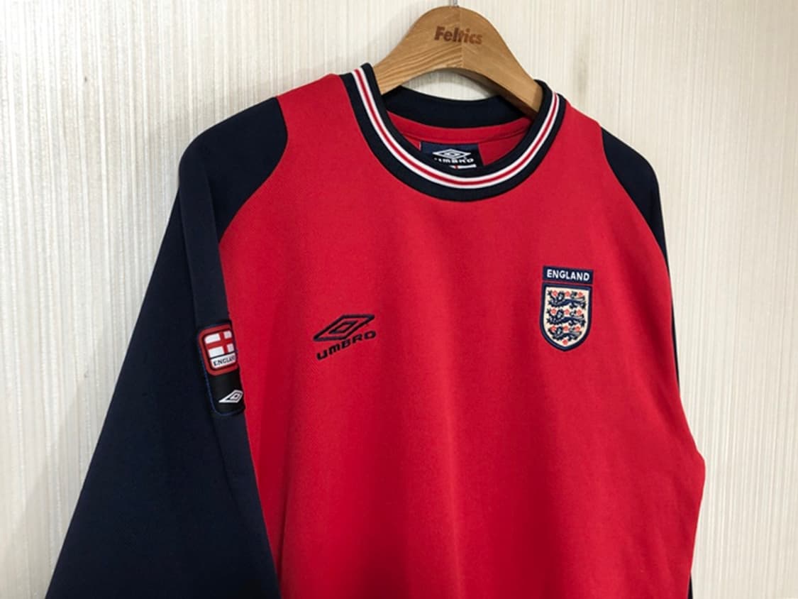 엄브로 잉글랜드 축구국대 스웨트탑/레트로 드릴탑 S(해외) 상품이미지5