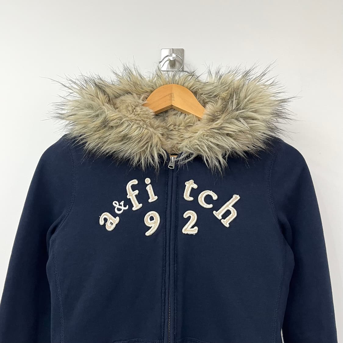 아베크롬비 울프죠 자수로고 네이비 후드집업 상품이미지5