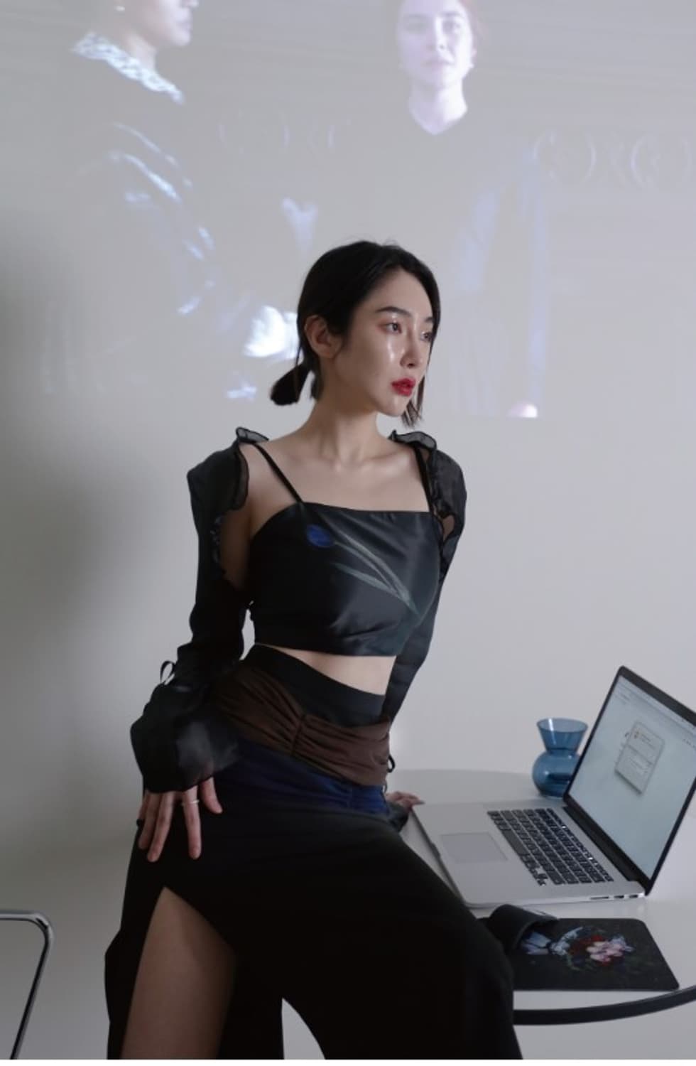 DARLINGYOUAREBAD MESH BOLERO BLACK 상품이미지3