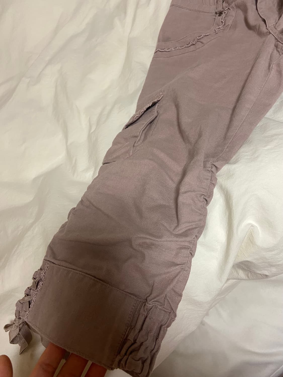 엑시즈팜 레이스 7부 카프리팬츠 상품이미지6