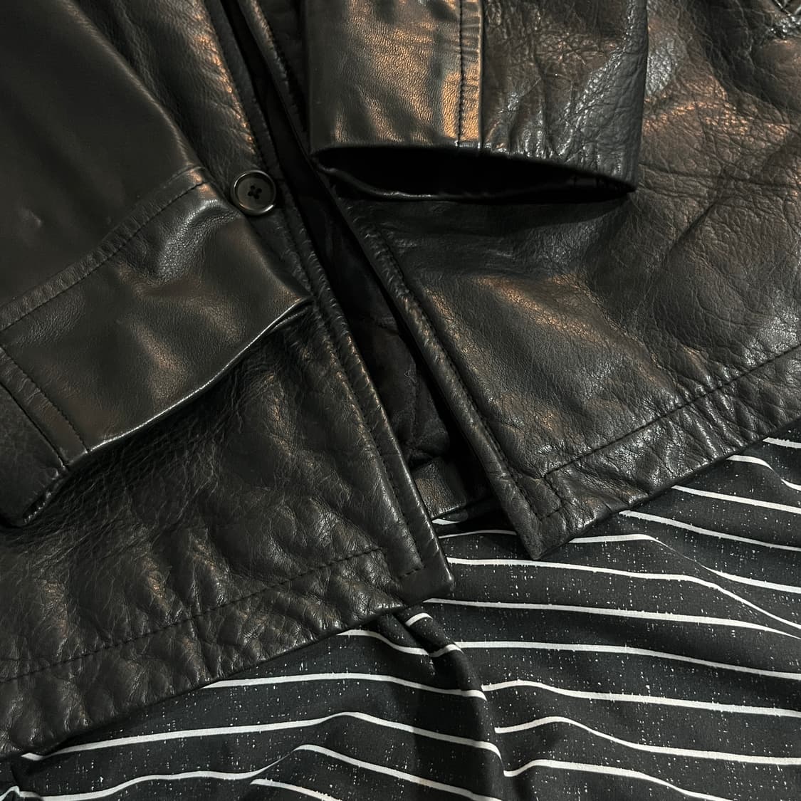 올드갭 레더 카코트 L 블랙 상품이미지2