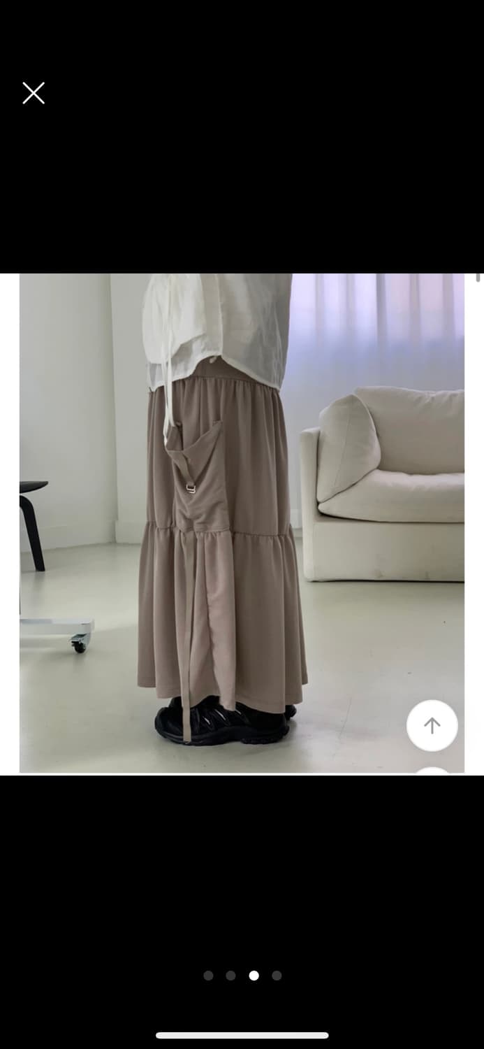 모래하우스 카고 롱스커트 블랙 새상품 상품이미지2