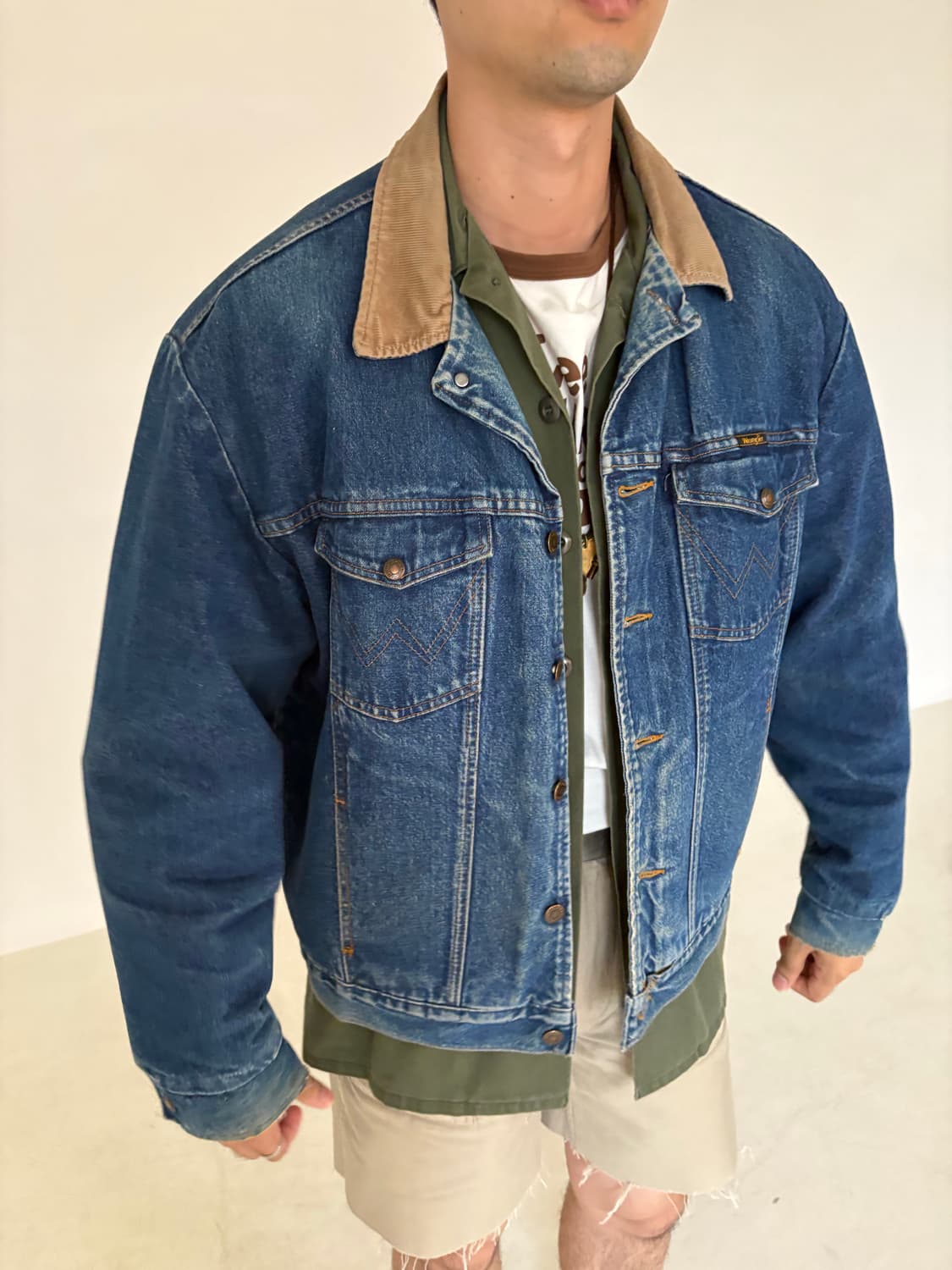 90's Wrangler wool blanket western denim 상품이미지10