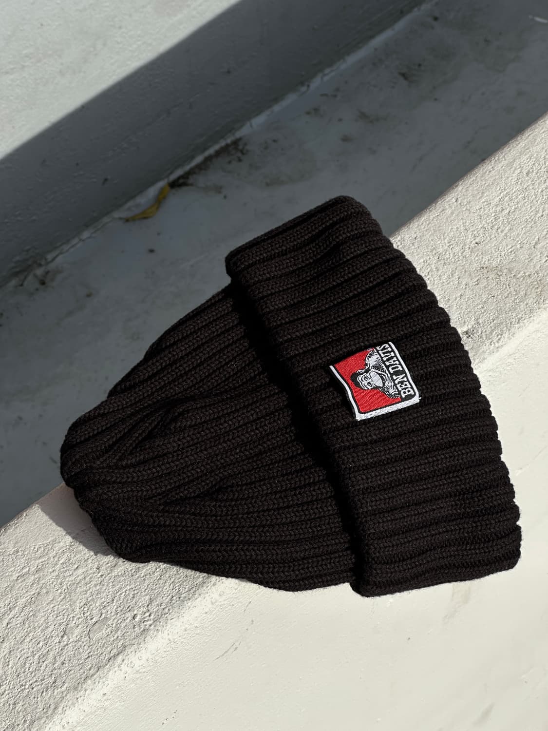 [F] 벤 데이비스 로고 블랙 비니 모자 상품이미지4