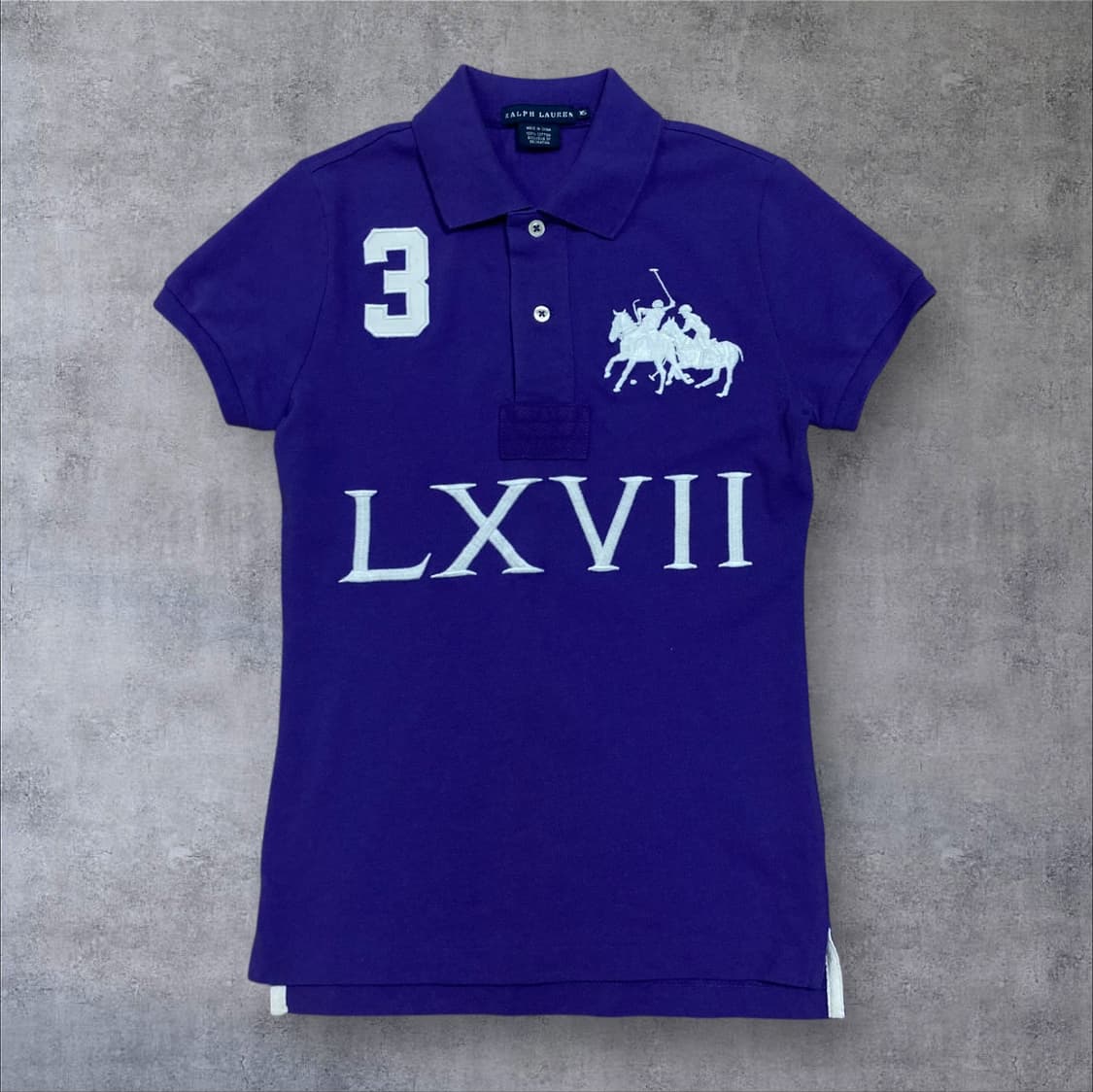 폴로 랄프로렌 빅포니 퍼플 카라 반팔티 상품이미지1