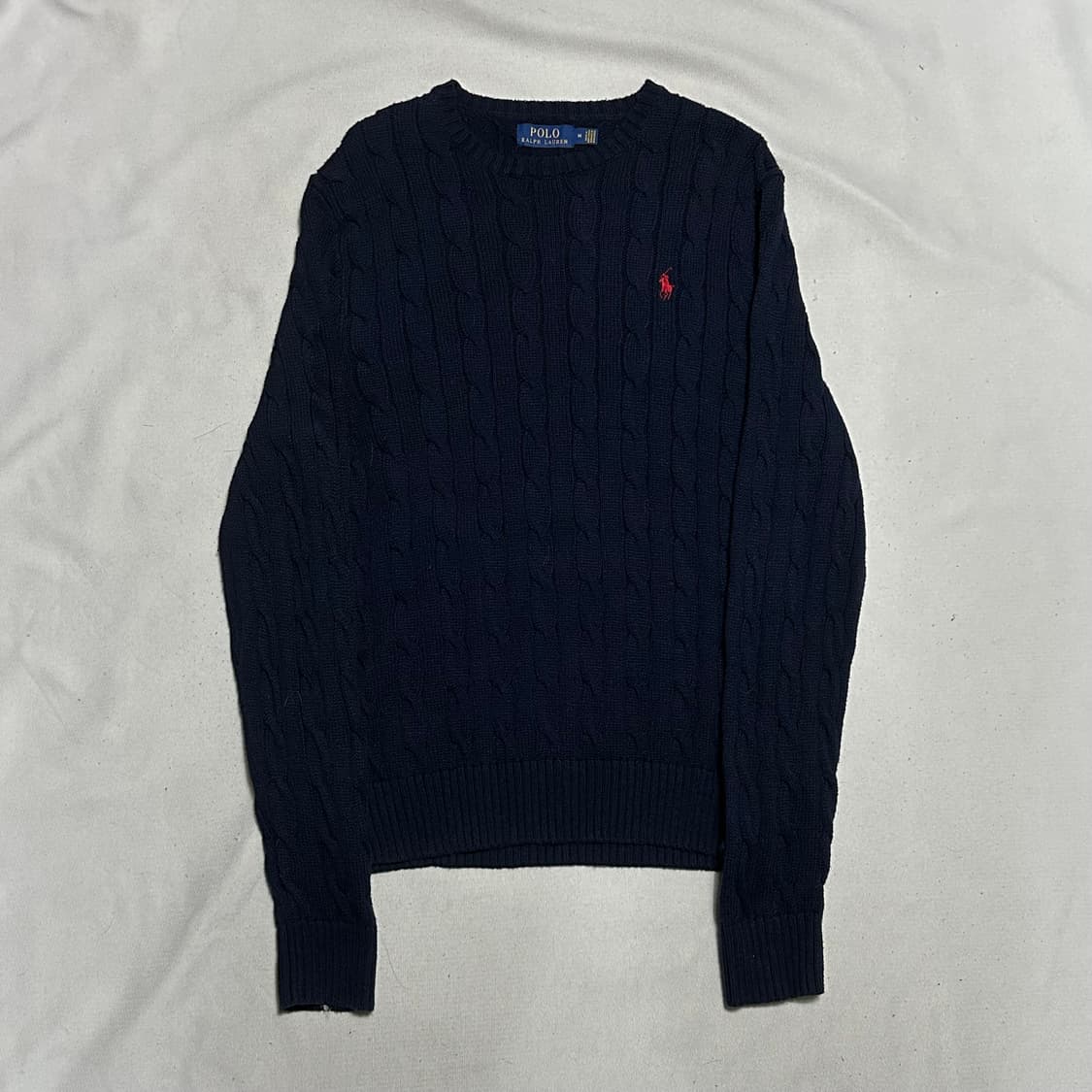 M 폴로랄프로렌 네이비 케이블 니트  상품이미지2