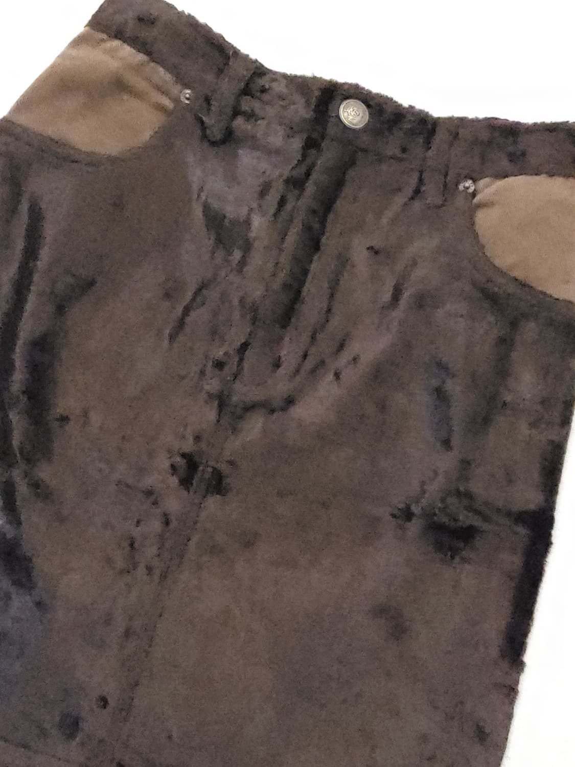 FENDU 브라운 스웨이드 미니스커트 상품이미지4