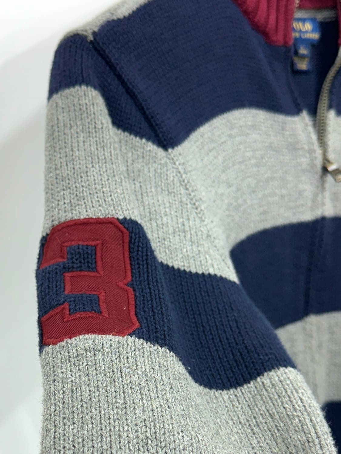 폴로 키즈 빅포니 로고 니트 집업 L  상품이미지4