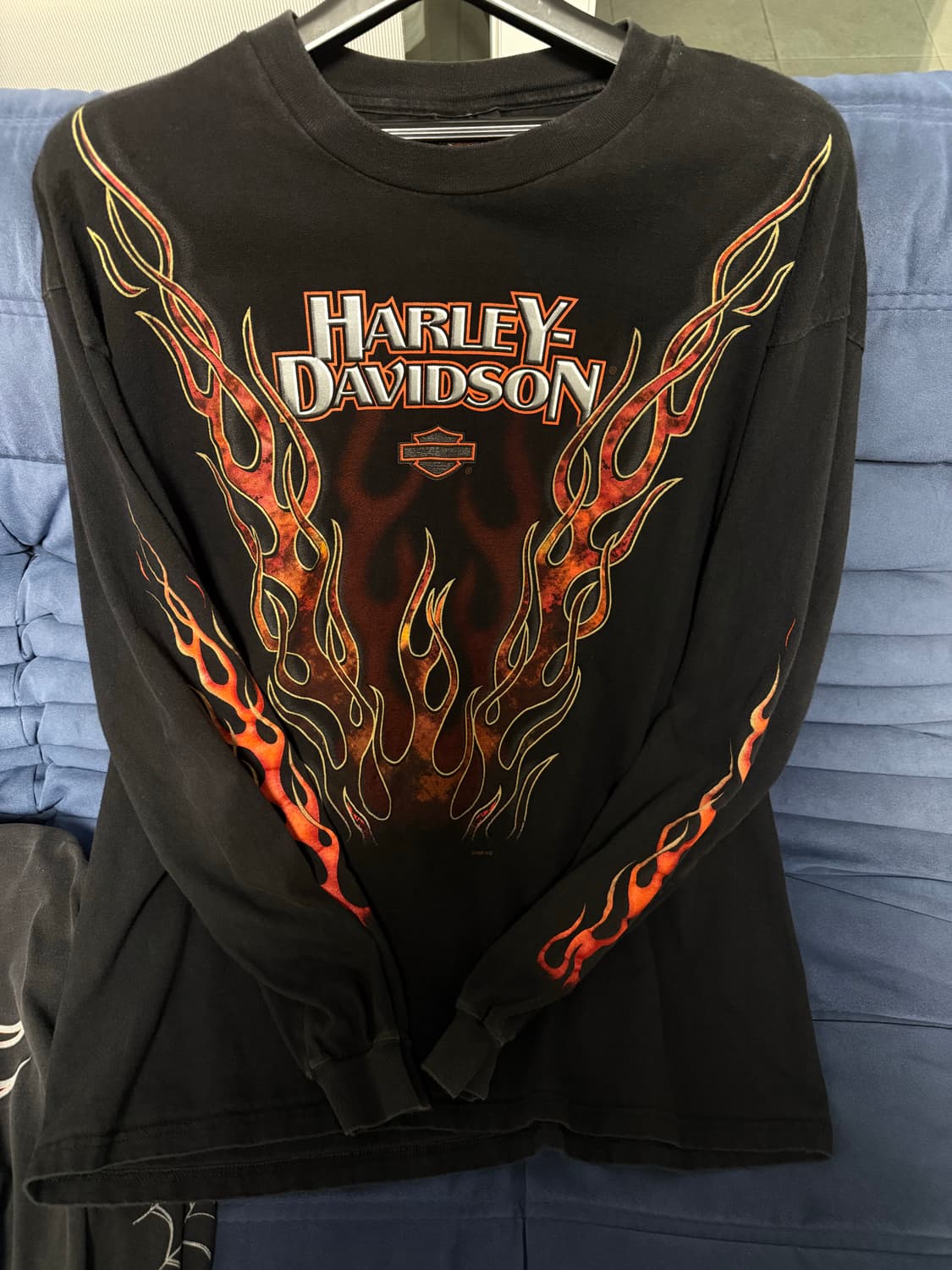 할리데이비슨 레드 플레임 롱슬리브 상품이미지1