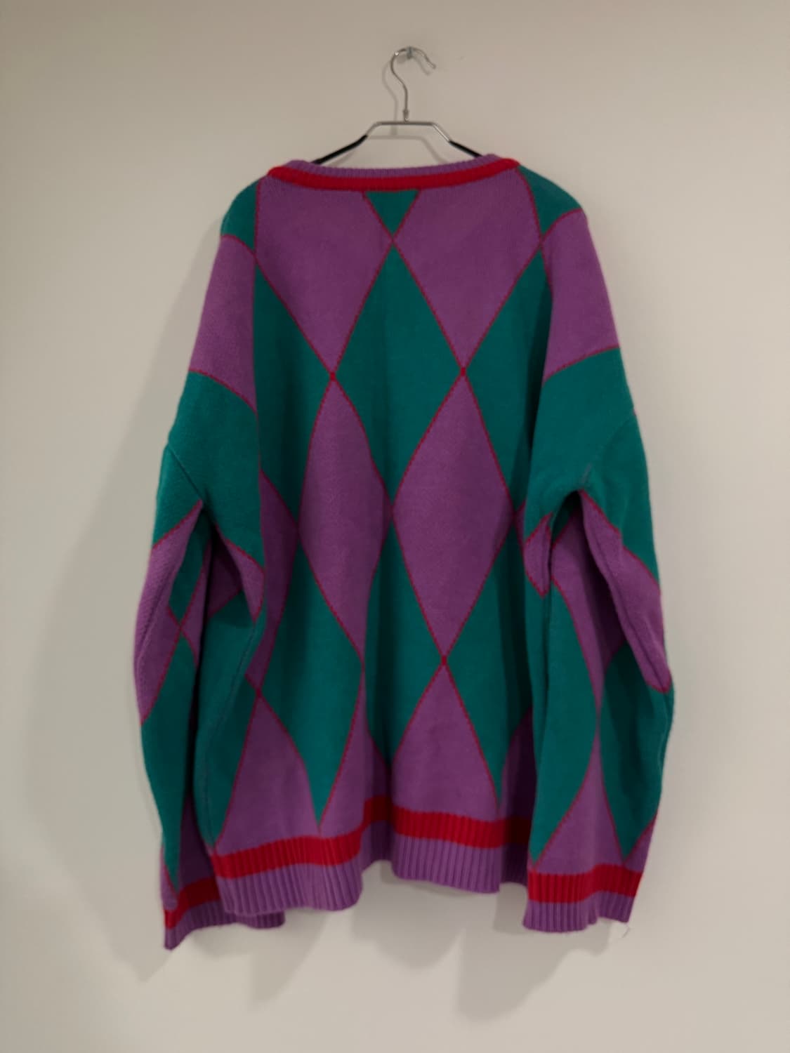 레트로 아가일 패턴의 니트 스웨터 상품이미지2