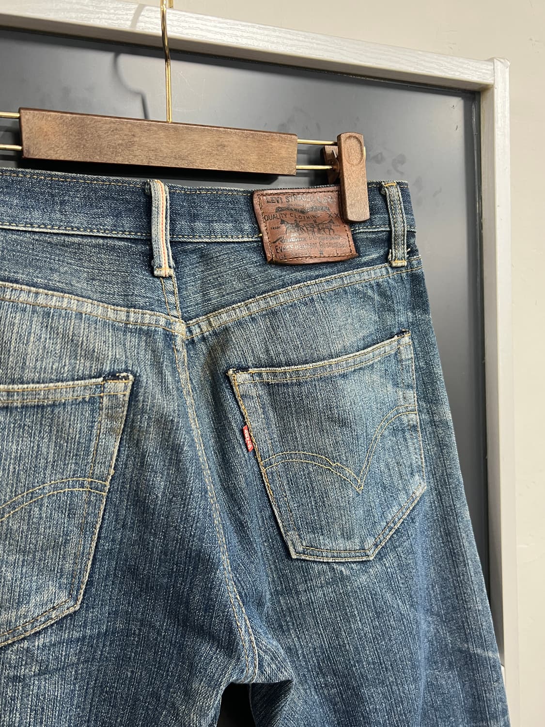 90s USA Levis 리바이스 501 빅E 스트레이트 데님 팬츠 상품이미지2