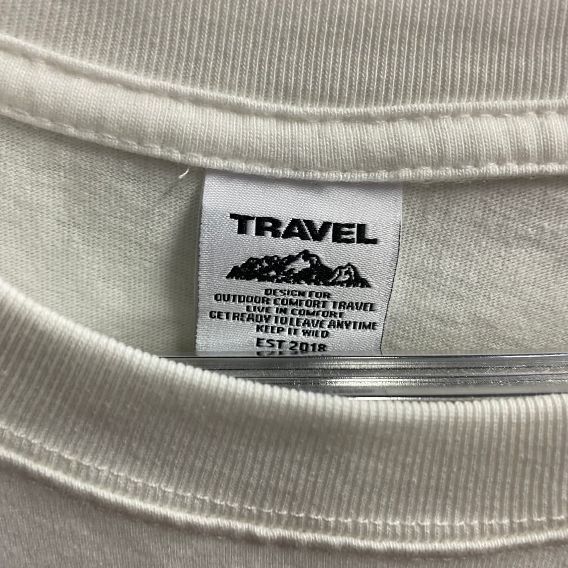 트래블 워크샵 폰트 그래픽 반팔 티셔츠 B4617 상품이미지5