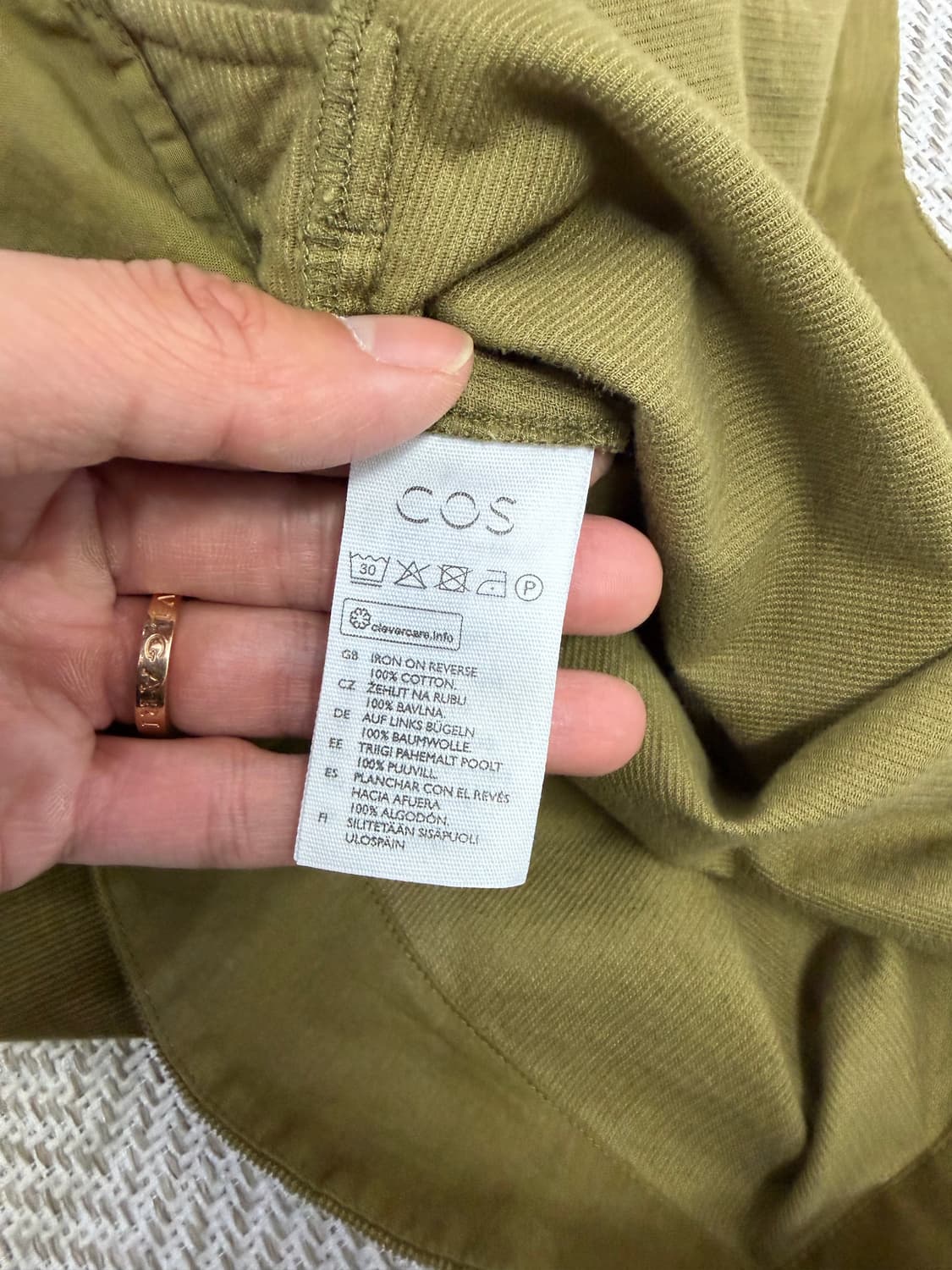 정품) COS 코스 카키색 코듀로이 셔츠 원피스 32(55-66) 상품이미지8