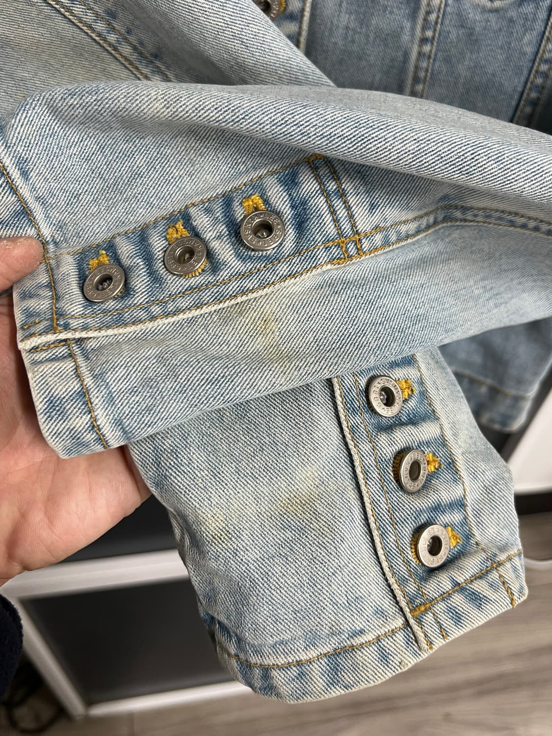 90s Lee 리 쌍방울 연청 트러커 데님 자켓 상품이미지4