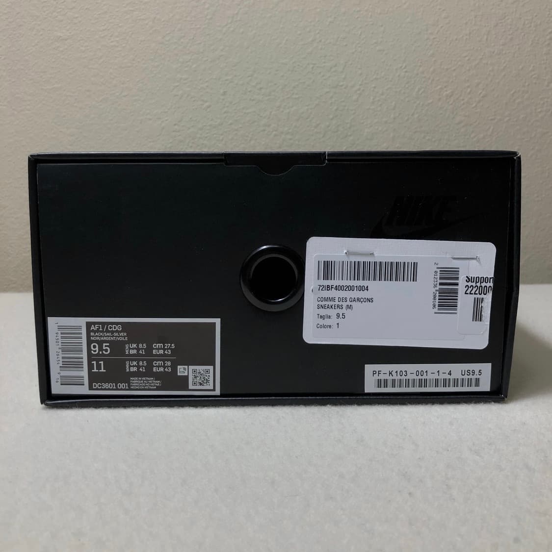 꼼데가르송 에어포스 블랙 상품이미지7