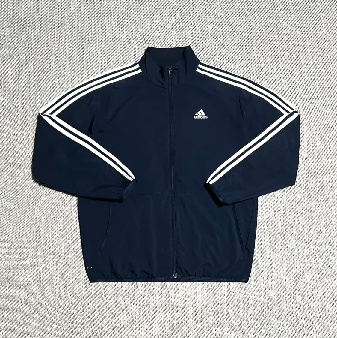 [L] adidas 아디다스 신형 네이비 우븐 트랙 바람막이 자켓 상품이미지1