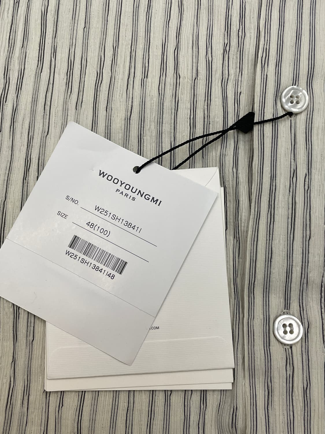 우영미 25SS 스트라이프 셔츠 아이보리 상품이미지8