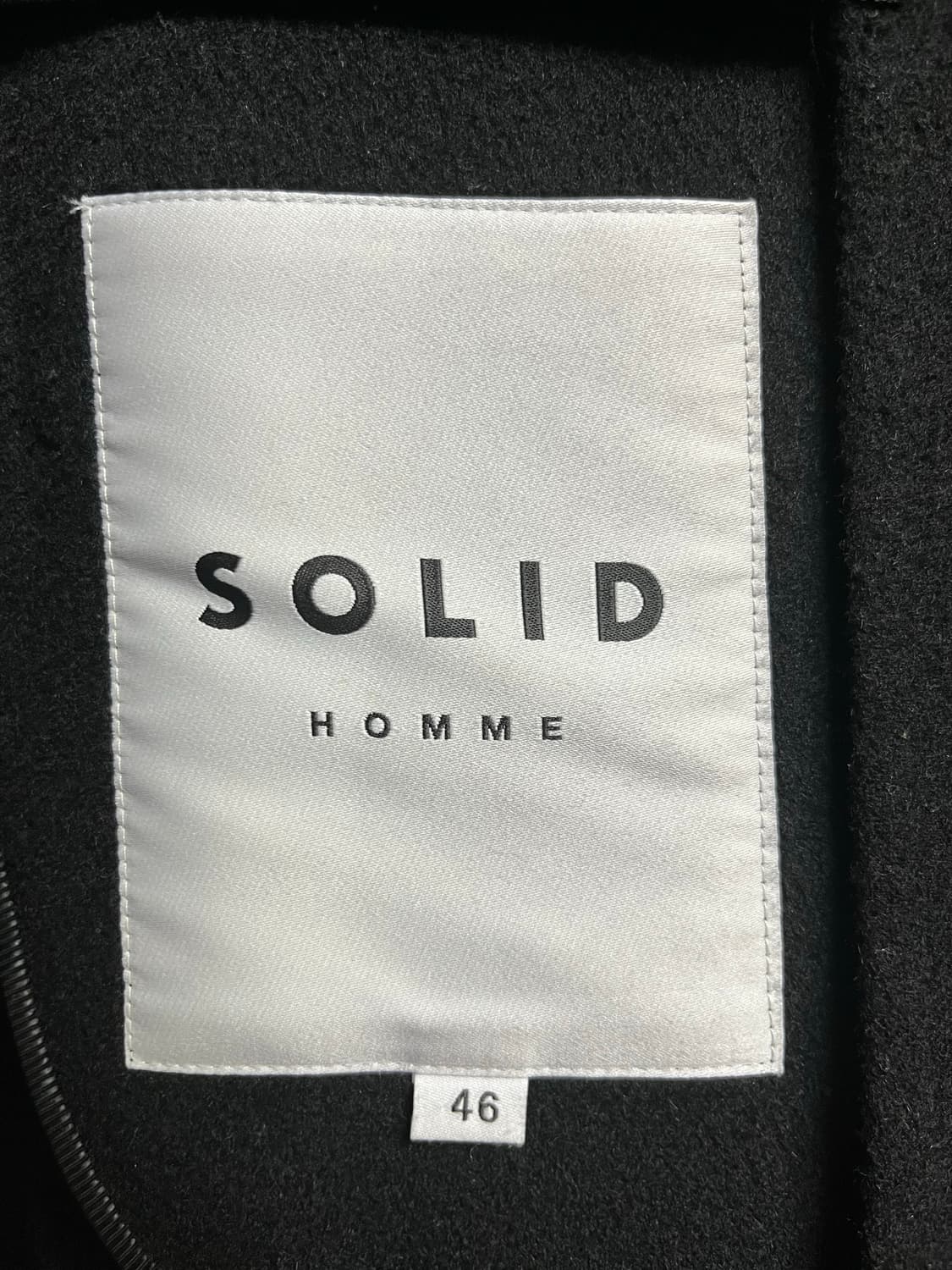 솔리드옴므 블랙 핸드메이드 캐시미어 코트 46사이즈 상품이미지5