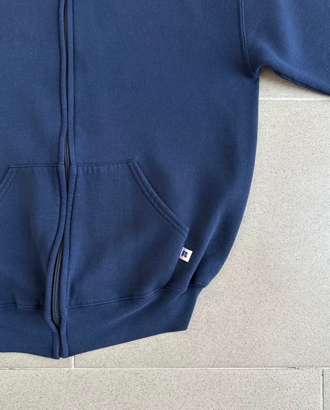 90s 빈티지 러셀 후드집업 네이비 M 상품이미지4