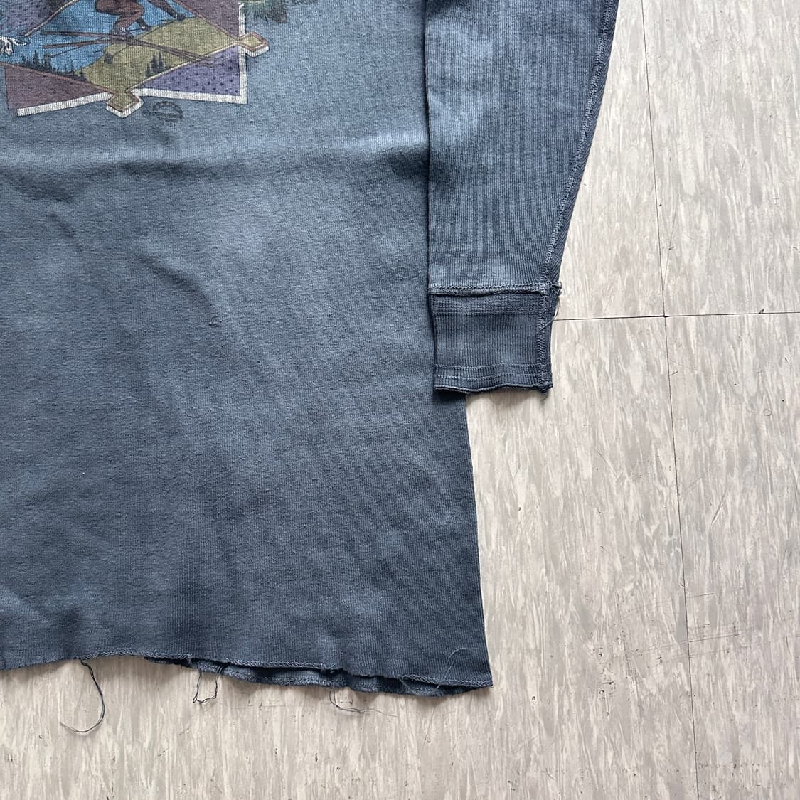 리웍] 80s 헨리넥 스키 프로모션 티셔츠 Made in USA 상품이미지9