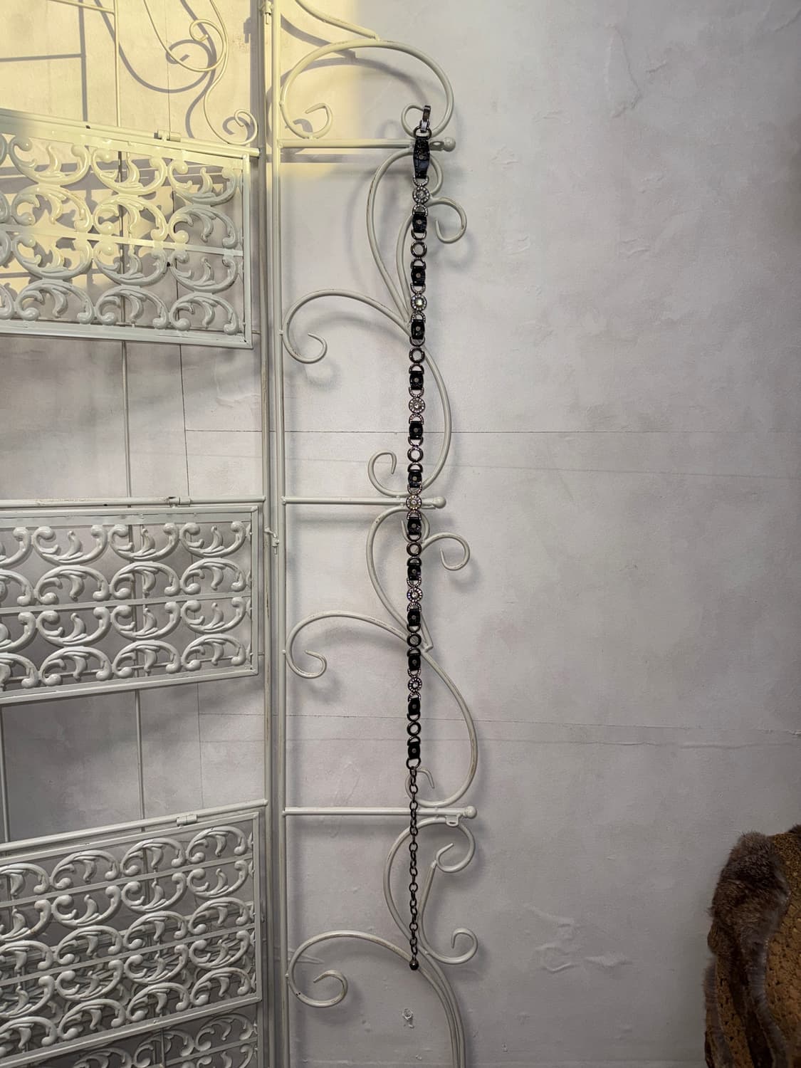 Black mini cubic chain belt 상품이미지3