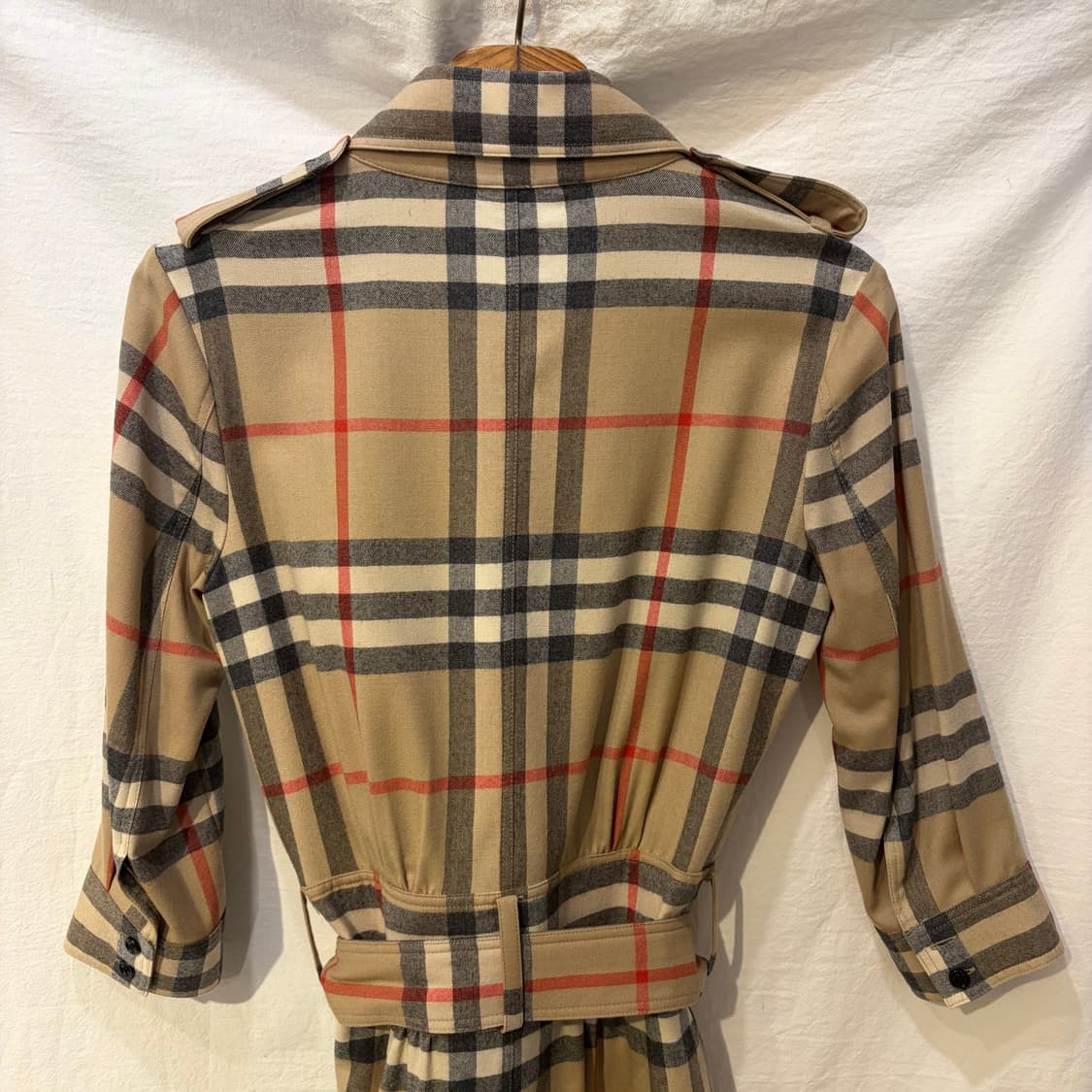 버버리 체크 셔츠 원피스 벨트 세트 상품이미지6