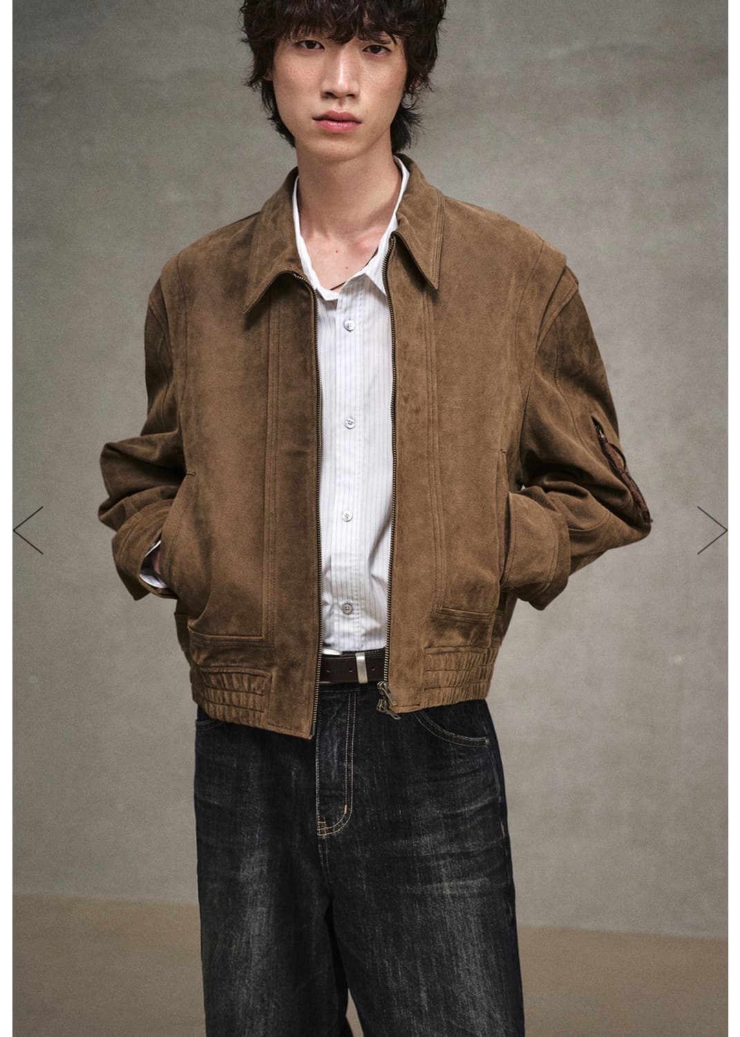 엘무드 토바코 스웨이드 블루종 체스트넛 48 상품이미지1