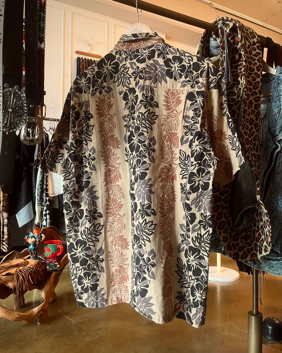 Jpn Vintage Linen Mixed 1/2 Ethnic Shirt 상품이미지8