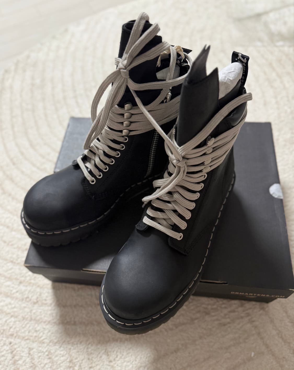 닥터마틴 x 릭 오웬스 쿼드 솔 스틸 토 부츠 43 (280) 상품이미지1