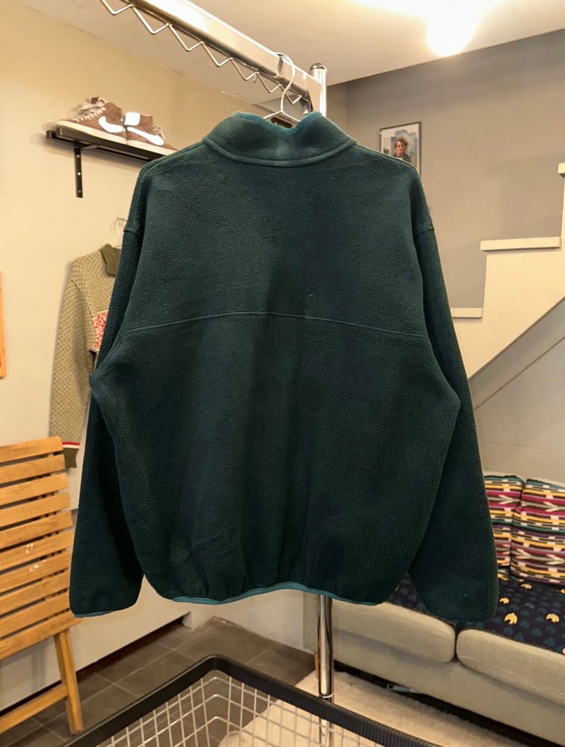 90's LL Bean 4-button green fleecewear 상품이미지2