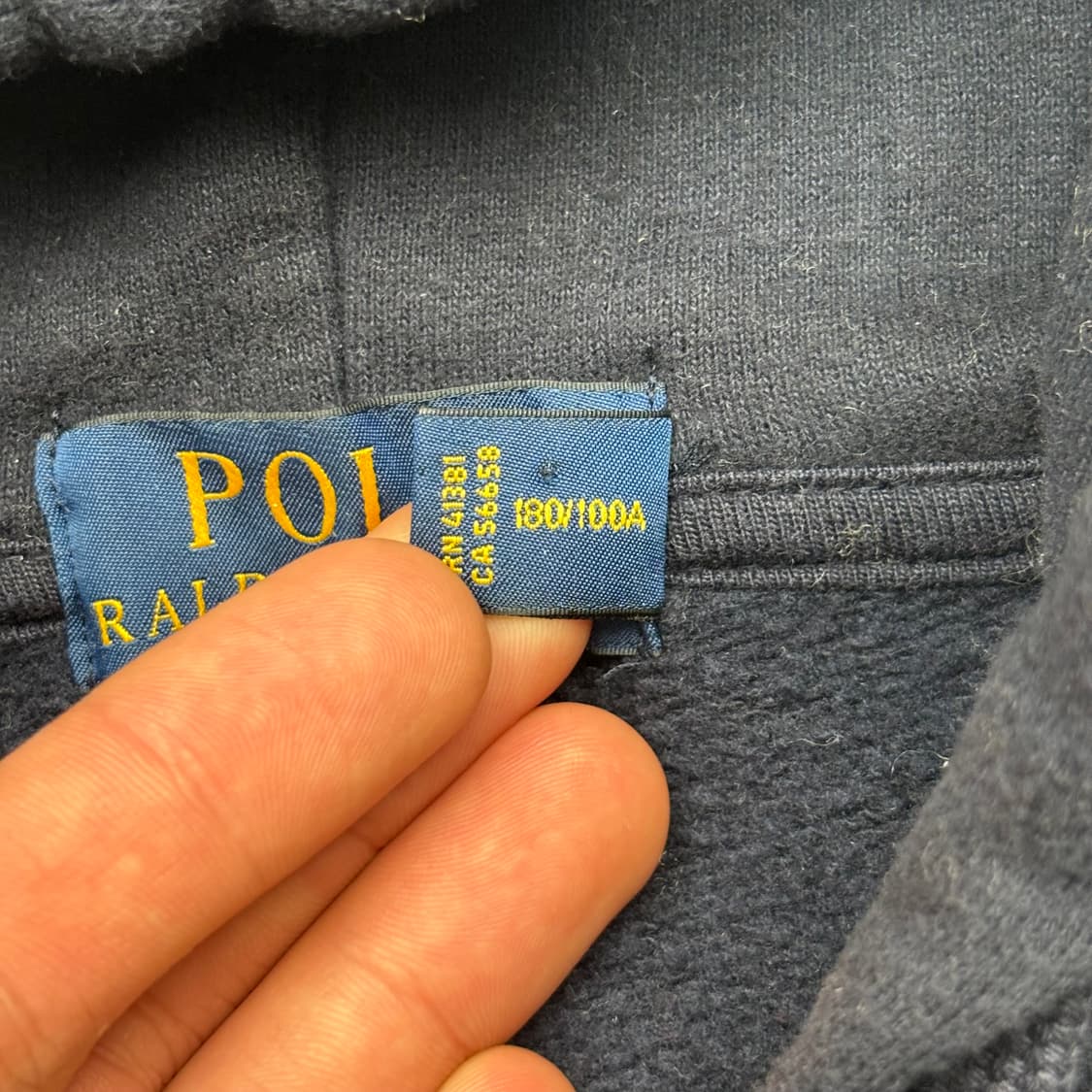 폴로 랄프로렌 화이트 포니 네이비 후드집업 L 상품이미지8