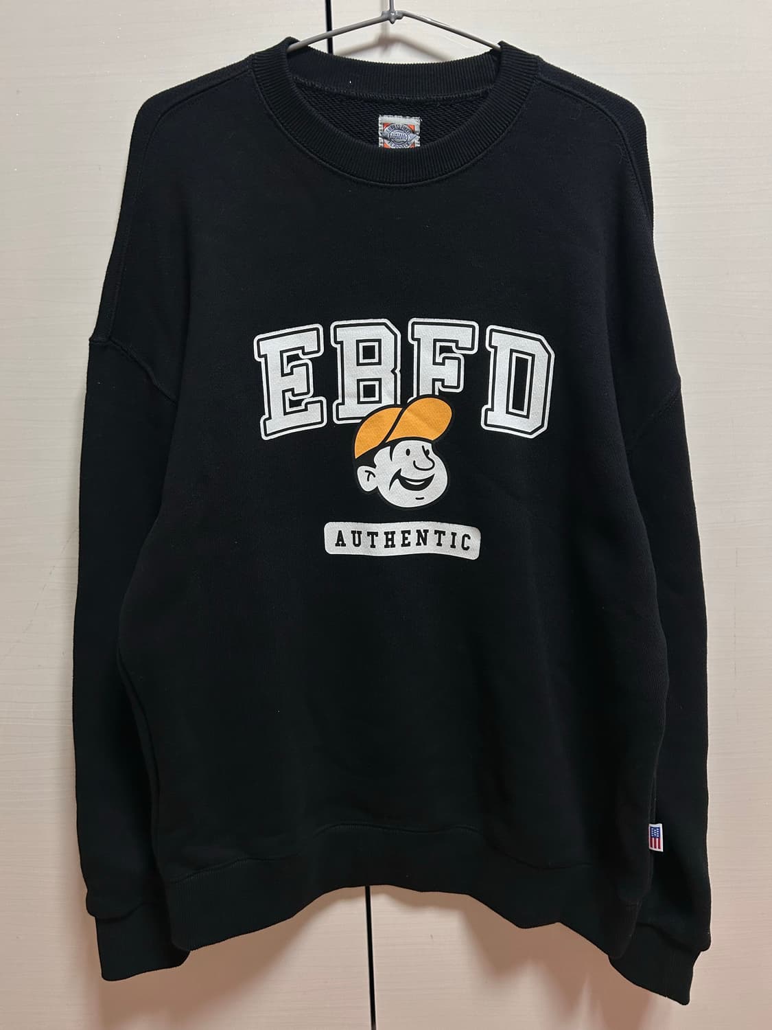 이벳필드 맨투맨 블랙 M / 실측 110 상품이미지1