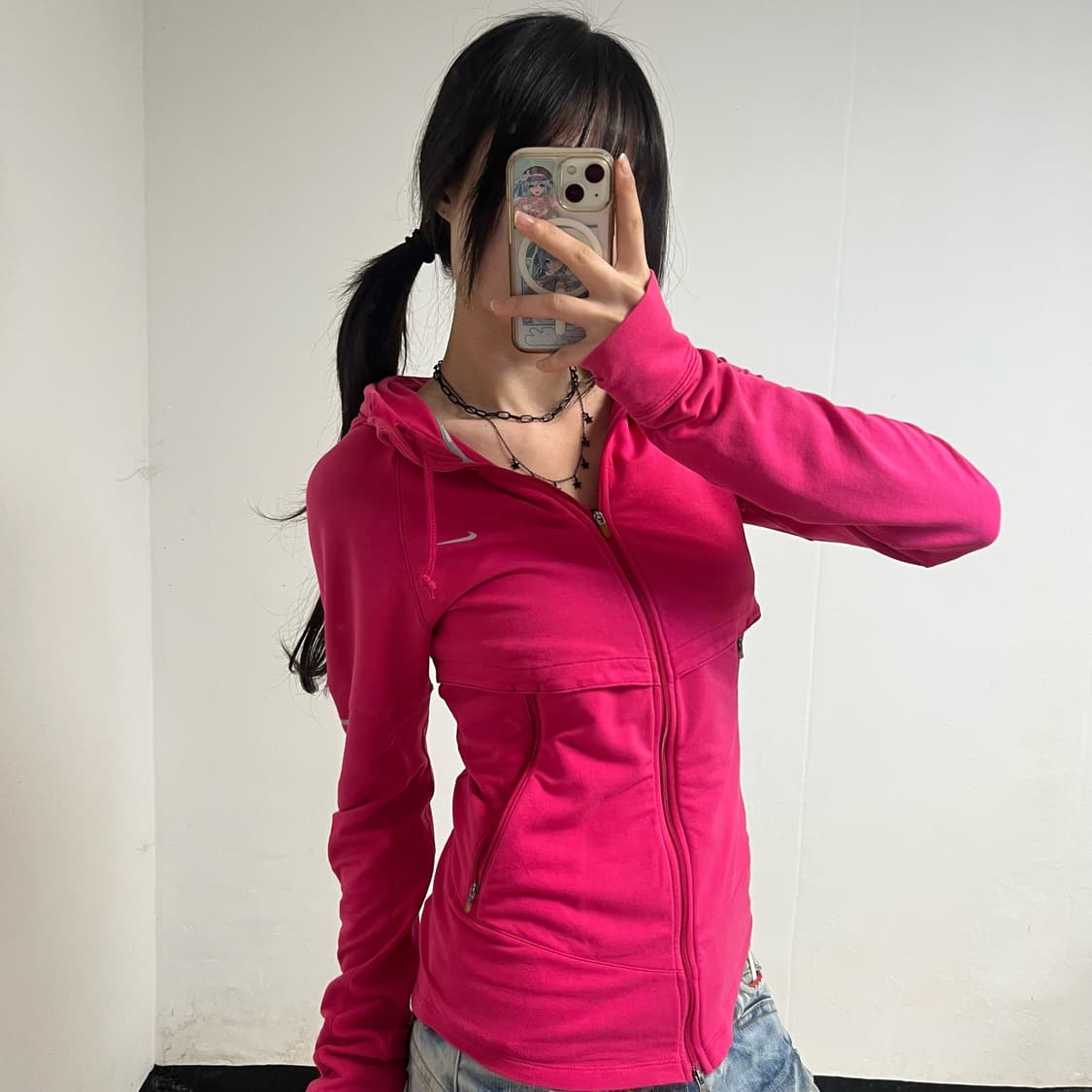 Nike Pink Running Track Jacket 상품이미지2