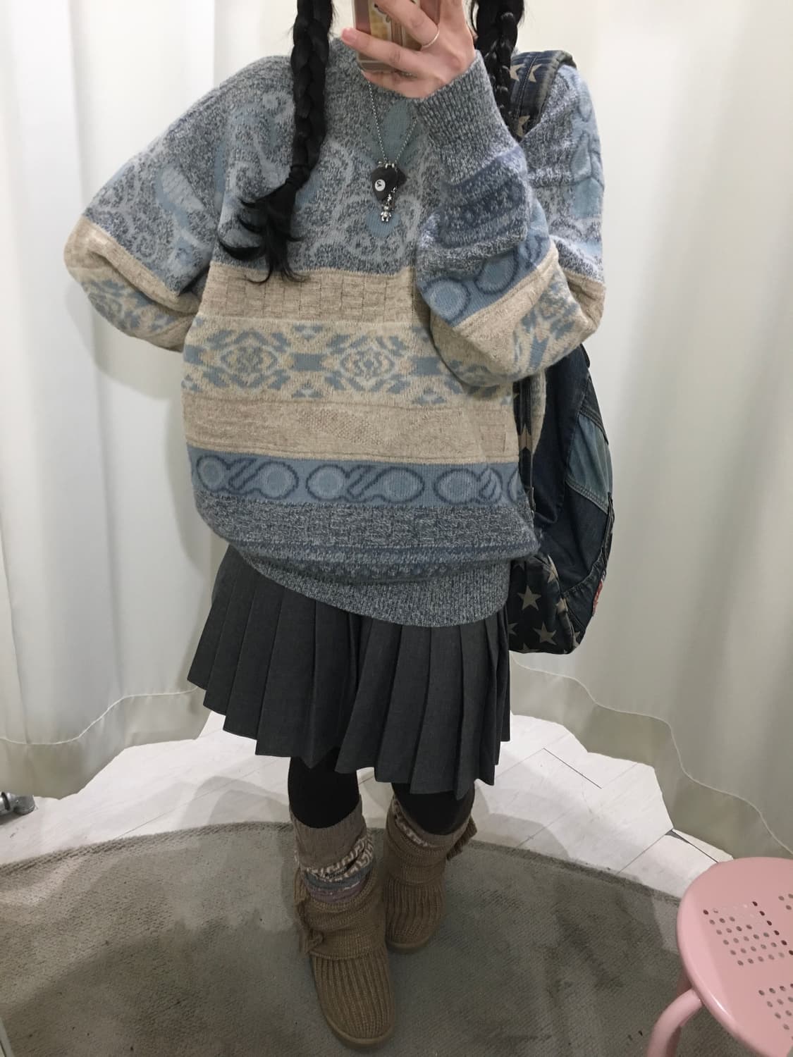 Eastern sky pattern knit 상품이미지3