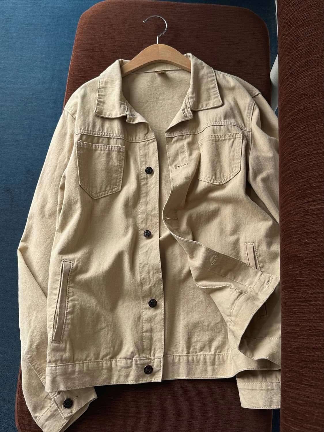 Loose silhouette cotton trucker jacket 상품이미지1