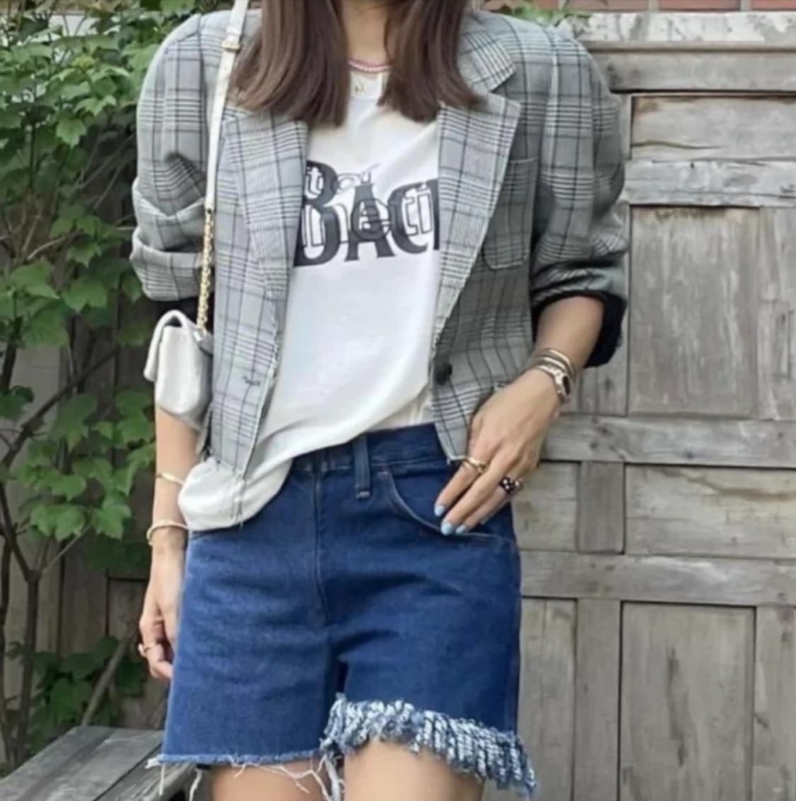 넘버프로젝트 체크 크롭 자켓 새상품55 상품이미지3