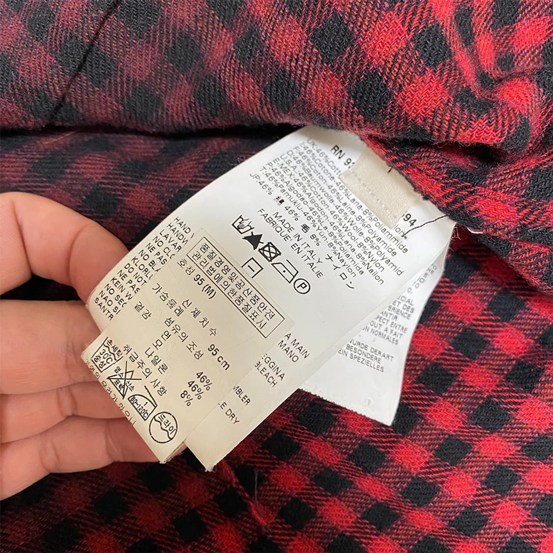 디젤 블랙 골드 라벨 그라데이션 체크 셔츠 상품이미지9