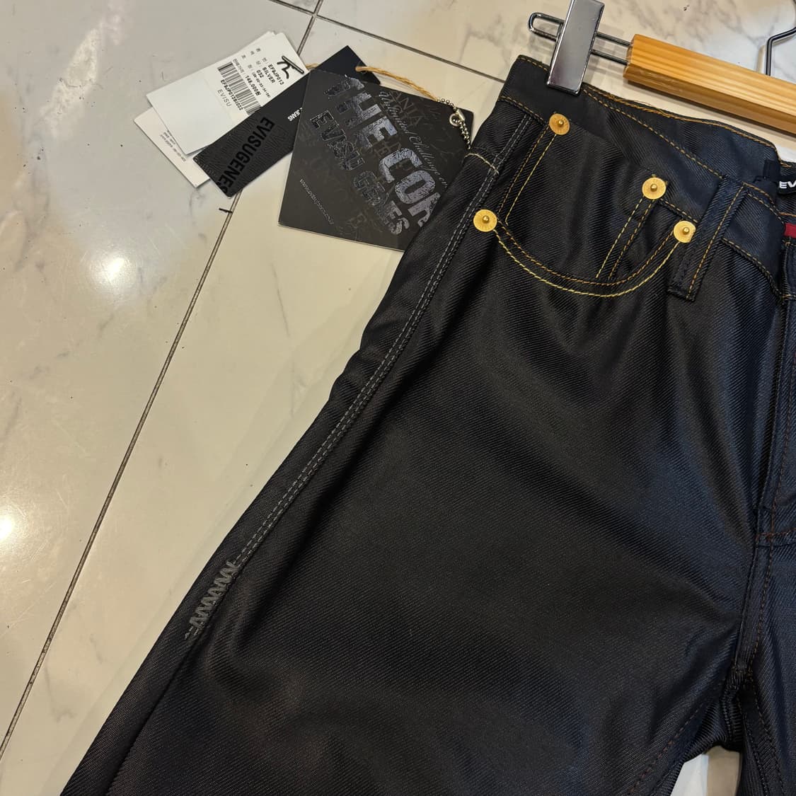 [새상품]Evisu 에비수 코어 진 뒷포켓 프린팅 스티치 스트레이트핏 상품이미지5