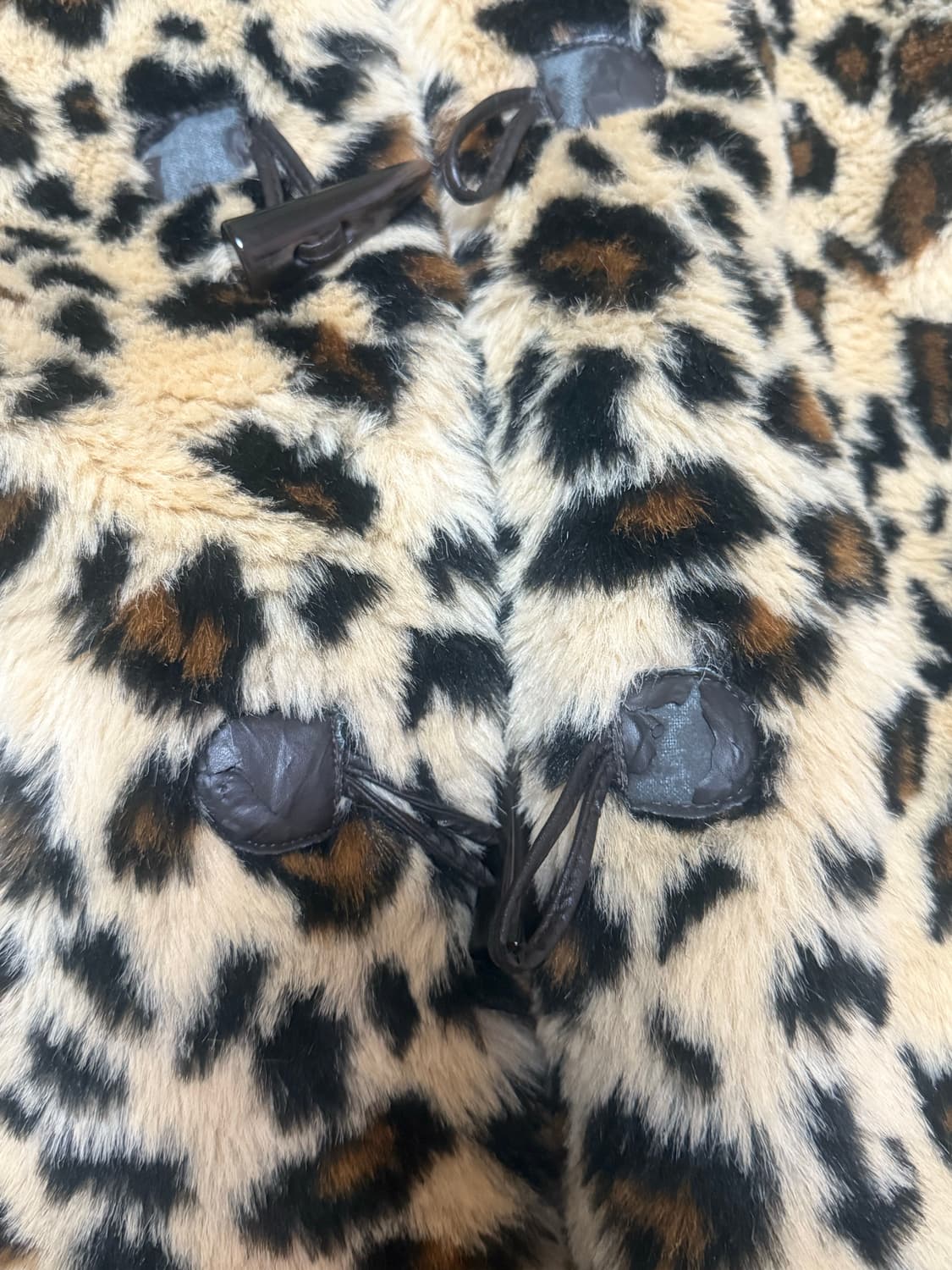 일본 갸루 레오파드 퍼 후드 자켓  상품이미지2